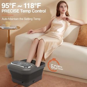 Massaggiatore per Piedi Pieghevole e Portatile con Calore e Bolle, Vasca Elettrica per Pediluvio - Product Image 5