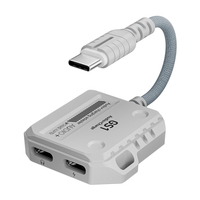 Plextone GS1 2-in-1 Adapter USB-C auf 3,5mm Kopfhöreranschluss Adapter Typ C zu Audio-Kabel Hi-Res Ladeadapter