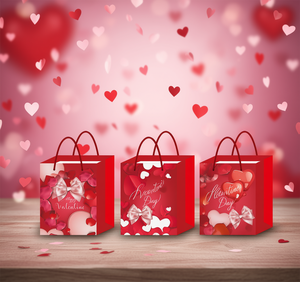 Set Regalo San Valentino Mi House Market, Sacchetti in Plastica con Stampa Offset, 3 Pezzi, Articoli per Feste - Product Image 2