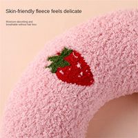 Demi beignet Pet cou oreiller mignon chat en peluche en forme de U chien apaisant oreiller chien oreiller