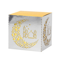 Boîte à bonbons de mariage Palais Impérial, carton blanc nacré, boîte cadeau en forme de cœur pour les fêtes XTH-424 Vente en gros