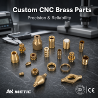 Composants usinés CNC 5 axes en laiton de précision sur mesure METIC, modèle MTC-B, surface polie pour l'automobile à haute tolérance