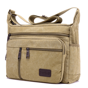 Sac messager pour homme, sacs postaux en toile, sac messager vintage pour homme - Product Image 1