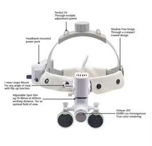 2,5x3.5x Gafas de aumento dentales Diadema Lupa Imagen Equipo de lupa para examen dental Instrumentos quirúrgicos orales - Product Image 2