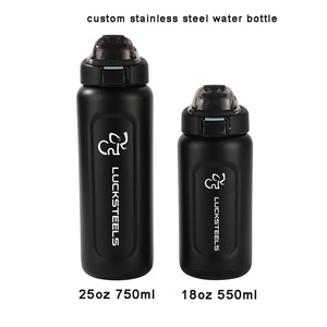 <b>750ml</b> stainless steel water <b>bottle</b> one touch flip lid bpa-free Leak-proof Reusable 18ozstainless steel water <b>bottle</b> manufacturer - Product Image 2