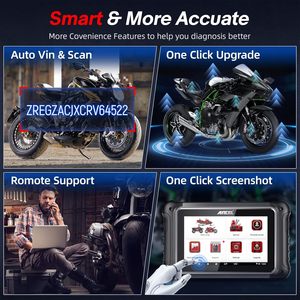 ANCEL MT700 Scanner OBD2 per Moto, Strumento Diagnostico Completo, Programmazione e <span class=keywords><strong>Codifica</strong></span> del Modulo di Controllo, Compatibile con la Maggior Parte delle Moto - Product Image 5