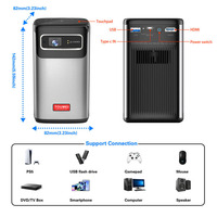 Achetez un mini projecteur d'extérieur en gros, batterie intégrée, mise au point automatique, fabricant de projecteurs d'origine, prêt à être expédié