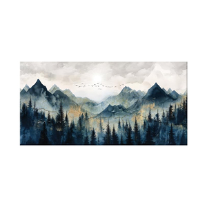 Peinture murale moderne sur toile, art abstrait, <span class=keywords><strong>aquarelle</strong></span>, paysage de montagne, grande décoration murale pour salon, bureau, fresques murales - Product Image 6