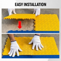 Dalles de terrain de basketball et de futsal OBANA à installer soi-même - Revêtement de sol sportif en PVC/TPE portable, emboîtable et imperméable pour usage intérieur/extérieur