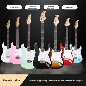 <span class=keywords><strong>Chitarra</strong></span> Elettrica ST All'Ingrosso, Top in Legno Avanzato, Tastiera in Acero, <span class=keywords><strong>Chitarra</strong></span> <span class=keywords><strong>Rock</strong></span> per Principianti, Strumento a Corda - Product Image 3