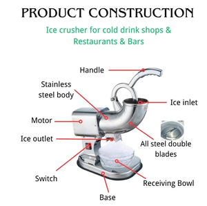 Nuevos Diseños de Máquinas Eléctricas para Hacer Hielo, Máquina Comercial de Hielo en Nieve de Acero Inoxidable, Fabricantes de Máquinas de Conos de Nieve con Marca Personalizada - Product Image 6
