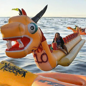 Offre Spéciale Huayue Toys HY9037 Bateau Gonflable PVC Double Ligne Ocean Rider Dragon Rouge Banane Aquatique Poisson Volant Remorquable 100-500kg - Product Image 3