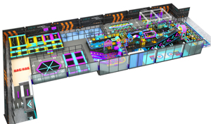 Tùy chỉnh trong nhà mềm chơi sân chơi cho trẻ em với bóng hồ bơi Slide Trampoline - Product Image 4