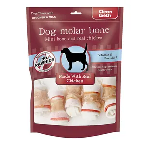 Produttori di alimenti per animali domestici ossa da masticare per cani di alta qualità con snack dentali per animali domestici di carne reale