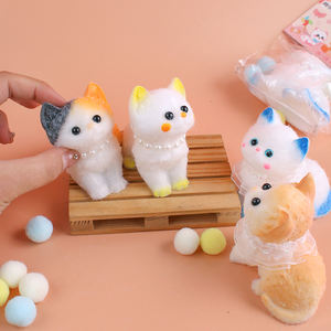 Juguete Antiestrés Divertido y Blandito para Niños, Gato Kawaii de Pascua con Carcasa Esponjosa, Juguete de TPR para Apretar, Gato Mochi - Product Image 4