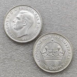 Pièces de monnaie commémoratives de style antique couronne australienne 1937, 1938, cadeaux, décoration intérieure - Product Image 3