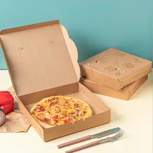 Wholesale Biodeagradable Personalized Take Out Square Pizza Boxes With Handle