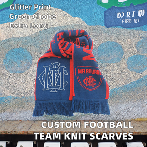 Écharpe de supporter de club de football personnalisée avec logo jacquard du fabricant, écharpe en tricot pour homme, écharpe de mode pour supporter d'équipe de football - Product Image 3