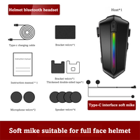 Casque de ski avec écouteurs, casque intégral de moto, casque Bluetooth avec microphone, écouteurs à réduction de bruit CVC, appels sans fil