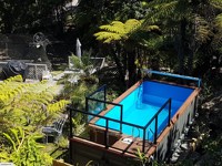 Piscine conteneurisée, piscine modulaire en acier pour le glamping en plein air et le développement de centres de villégiature