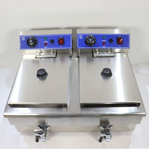 13 + 13L cibo controsoffitto uova ciambella industriale friggitrice doppio camion cibo profondo friggitrici elettriche con rubinetto - Product Image 4