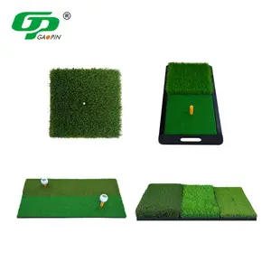 Custom Design Foldable Golf Swing Mat Practice Indoor/outdoor Tri-Turf 3 In 1 Portable Golf Practice Hitting Grass Mat