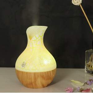 <span class=keywords><strong>Mini</strong></span> diffuseur de parfum <span class=keywords><strong>électrique</strong></span> USB 130ml humidificateur d'huiles essentielles d'aromathérapie en bois pour hôtel à la maison avec alimentation 5V - Product Image 3