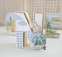 Pafu Pâques Pierre Lapin 3D Lettres Décor 1er Anniversaire Pâques Décoration En Bois
