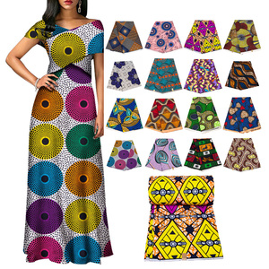 Trong Kho Hai Mặt 100% Polyester Phi Vải Sáp Hình Học Dân tộc Batik In Ngụy Trang Cho Quần Áo - Product Image 1