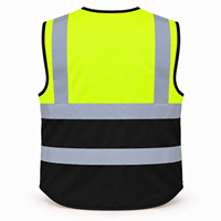 Gilet de sécurité haute visibilité OEM prêt à être expédié, 110 g/m², en polyester tricoté, réfléchissant, avec plusieurs poches et fermeture éclair pour les travailleurs du bâtiment