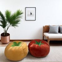 BT Kissen mit Gemüse- und Pilzmotiven, Persimonen-Rundkissen, Tomatenförmiges Verdicktes Kissen für Schlafzimmer, Fenstersitzkissen