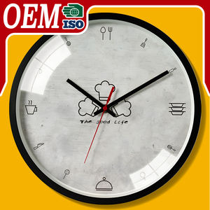 Reloj de pared de cocina personalizado OEM Reloj de cuarzo decorativo de diseño simple Venta caliente Caja de decoración del hogar Embalaje - Product Image 1