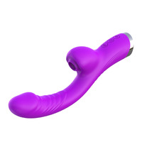 Vibrateur double tête à ventouse oscillante pour femme, 10 vitesses, puissant, pour le plaisir personnel et les jeux coquins