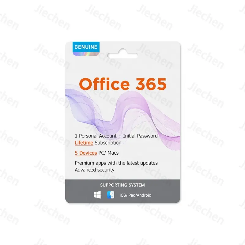รหัสผ่านบัญชี Office 365 เวลาใช้งานออนไลน์สําหรับพีซี 5 เครื่องและแม็ก Office 365 ส่งทางอีเมลและเพจ Ali