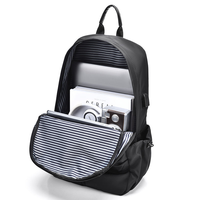 Sac à dos pour ordinateur portable en nylon de haute qualité 15,6 pouces pour hommes, grande capacité, imperméable, décontracté, multifonctionnel, avec fermeture éclair USB