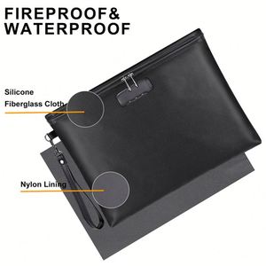 CUSTOM Hot Sale Fireproof and Waterproof File <b>Bag</b> Money <b>Document</b> Storage <b>Bag</b> - Product Image 3