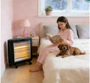 Calentador seguro para mascotas QHW-2600 con 360 grados de cobertura °   Interruptor de Inclinación, 2400W, 4 Lámparas, Reflector Grande, Termostato Ajustable para <span class=keywords><strong>Casa</strong></span> Cálida para Mascotas - Product Image 3