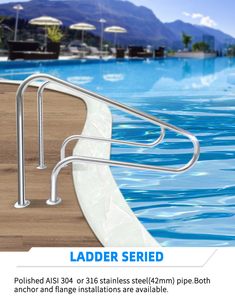 Scaletta per piscina in acciaio inox di alta qualità con corrimano per piscina privata - Product Image 2