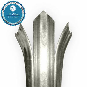 Valla de Seguridad de Acero Entrelazado de Alta Resistencia <span class=keywords><strong>con</strong></span> Puntas Triangulares de 6 pies/1.8 m de Altura <span class=keywords><strong>con</strong></span> Recubrimiento en Polvo - Product Image 3