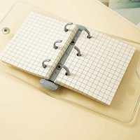 Mini carnet à spirales transparent en PVC à 3 trous, format A7, personnalisable en couleur