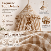 Moustiquaire de lit conique en coton massif pour bébé, écologique, style bohème, rideau de lit suspendu en tissu pour chambre à coucher