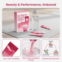 Boisson Électrolytique OEM Instantanée Sans Sucre pour Sportifs, Suppléments Directs, Collagène, Électrolytes, Vitamines, Poudre Rose