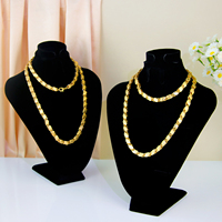Chaînes de colliers hip-hop en or de Dubaï, plaqué or 21 carats de haute qualité, chaîne popcorn, bijoux pour soirée