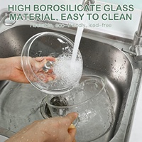 Grande Cocotte de Cuisine en Verre Borosilicate Transparent à Double Anse