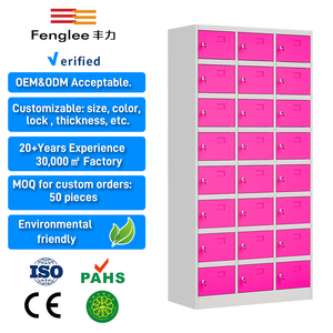 Casier métallique à 24 portes facile à assembler avec clé, en acier laminé à froid, pour le rangement des chaussures, idéal pour le personnel, la salle de sport, l'école - Product Image 6