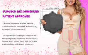 Gaine de compression abdominale post-chirurgie en <span class=keywords><strong>mousse</strong></span> Lipo, pour liposuccion, shapewear, legging, soutien dorsal, Ab Board - Product Image 5