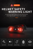 Lampe LED pour casque de moto Smartgoor Offre Spéciale avec 3 modes étanches IP65 et 8 heures d'autonomie pour l'avertissement nocturne