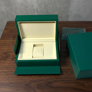 Caja de Reloj de Madera Verde de Lujo de Alta Gama OEM en Oferta, Personalizable para Marcas de Lujo, Juego Completo de Caja de Regalo para Reloj - Product Image 5