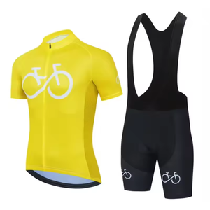 Traje de <span class=keywords><strong>Ciclismo</strong></span> de <span class=keywords><strong>verano</strong></span> personalizado, <span class=keywords><strong>conjunto</strong></span> de pantalones cortos de camisa de manga corta para hombres, transpirable, absorbente del sudor, secado rápido, ligero - Product Image 5