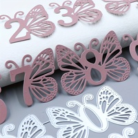 Numero di forma a farfalla 5cm numeri di metallo taglio muore per fare qualsiasi parola fustelle goffratura stencil per Scrapbooking fai da te